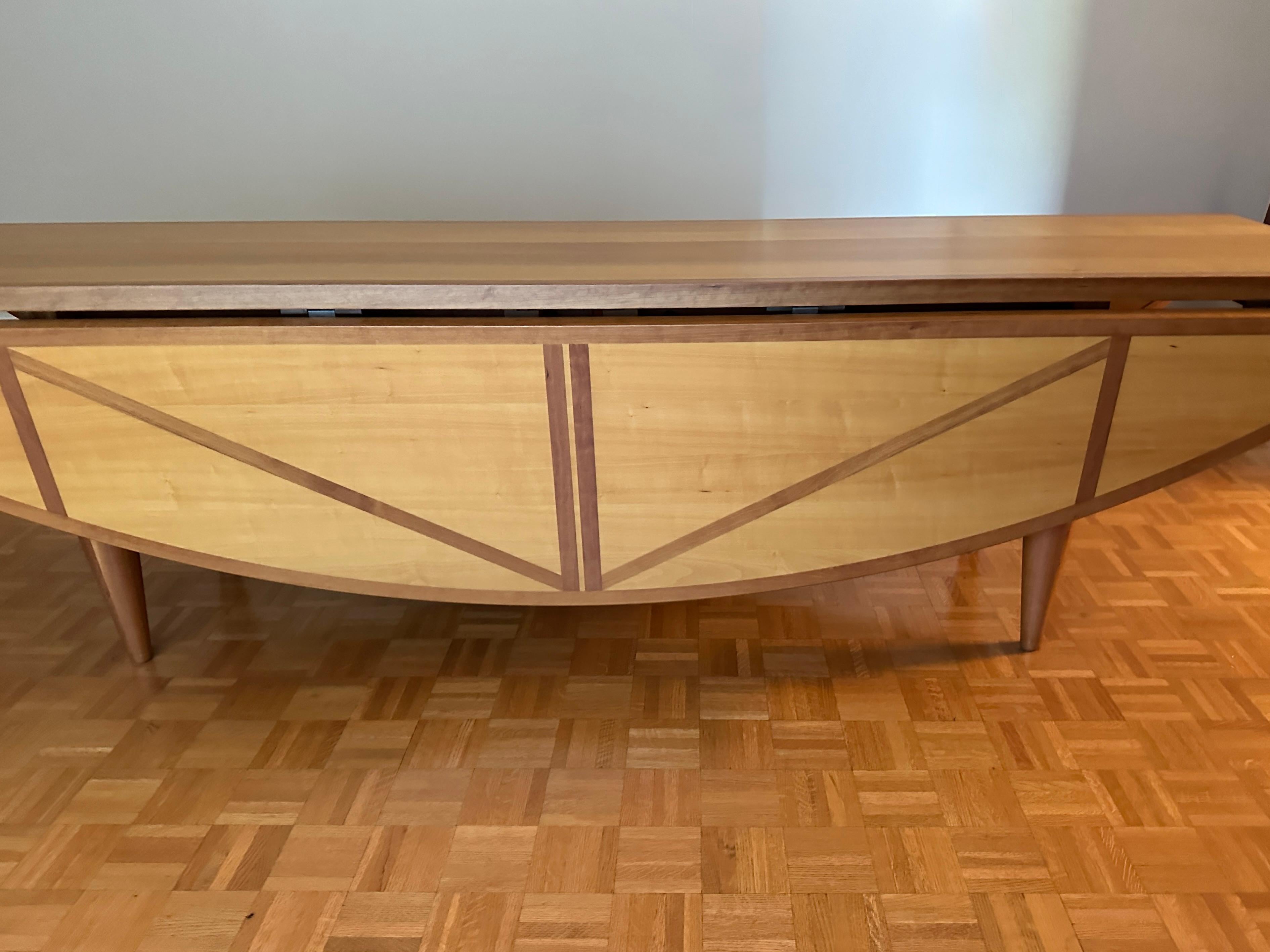 20ième siècle Table de salle à manger ovale moderne, Affusoalato, d'Adolfo Natalini pour Driade en vente