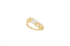 Oval moissanite 14k gold engagement ring