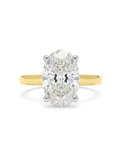 Anillo de compromiso de moissanita ovalada para mujer. Anillos de compromiso de plata de ley 925.