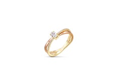 Oval moissanite spiral 14k gold ring