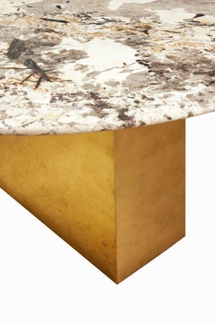 Oval Monoliths Marble Table