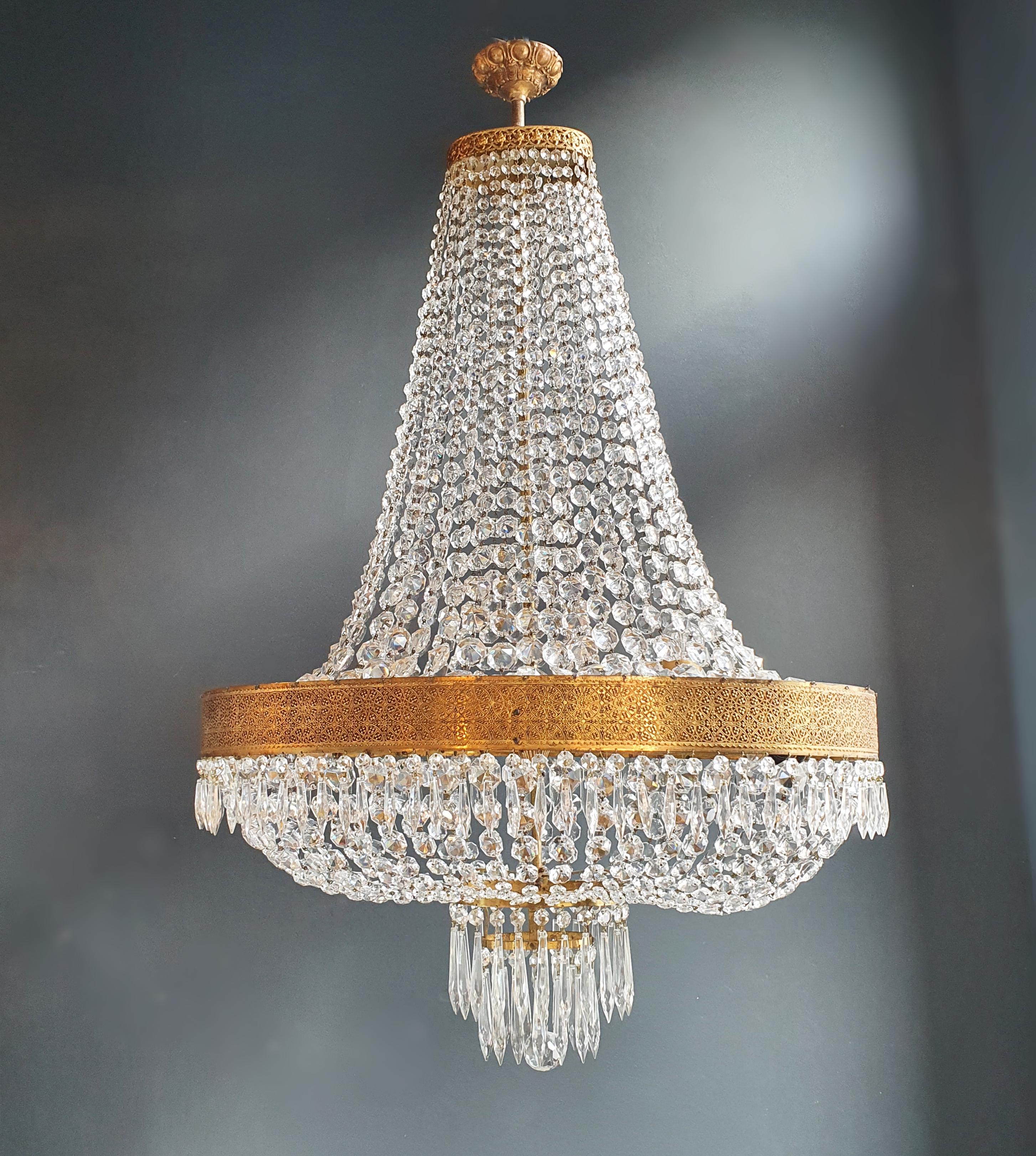 Oval Montgolfiè Empire Sac a Pearl Chandelier Crystal Lustre Ceiling Antique 2