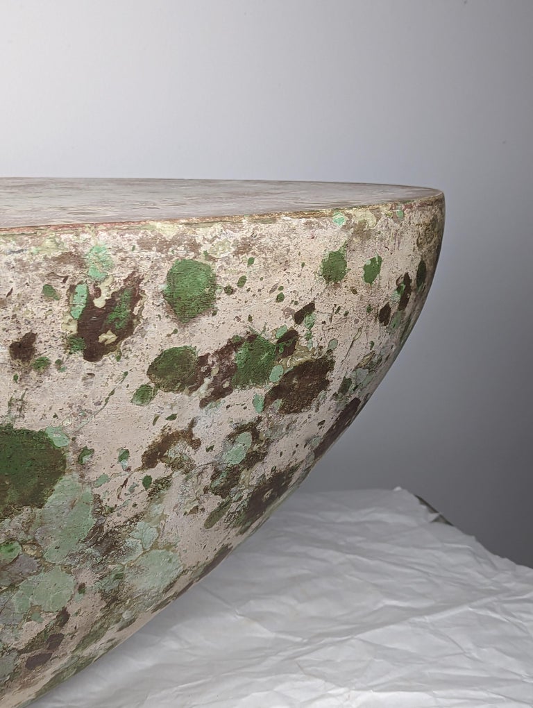Oval Mottled Concrete Coffee Table, 'Roadcut' For Sale at 1stDibs