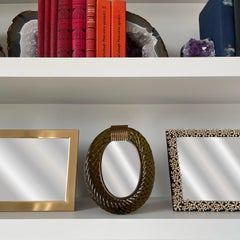 Oval Murano Glass Picture Frame by Barovier & Toso 1950s Italy