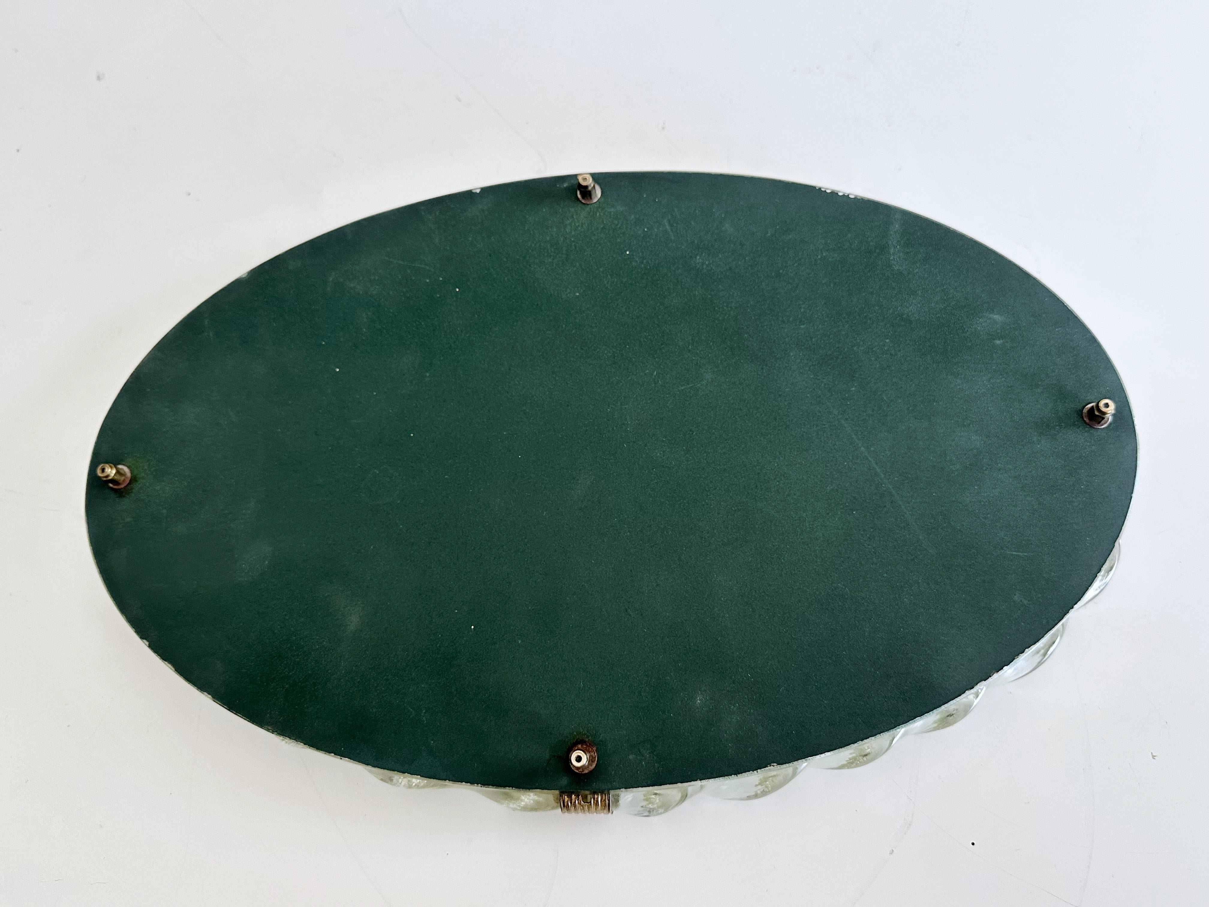 Oval Murano Glass Twisted Rope Vanity Tray Italian For Sale 11