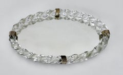 Oval Murano Glass Twisted Rope Vanity Tray Italian