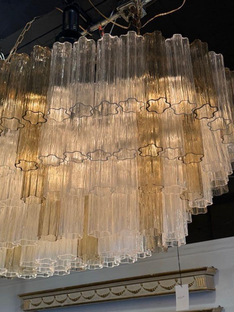 XXIe siècle et contemporain Lustre ovale Murano Tronchi en vente