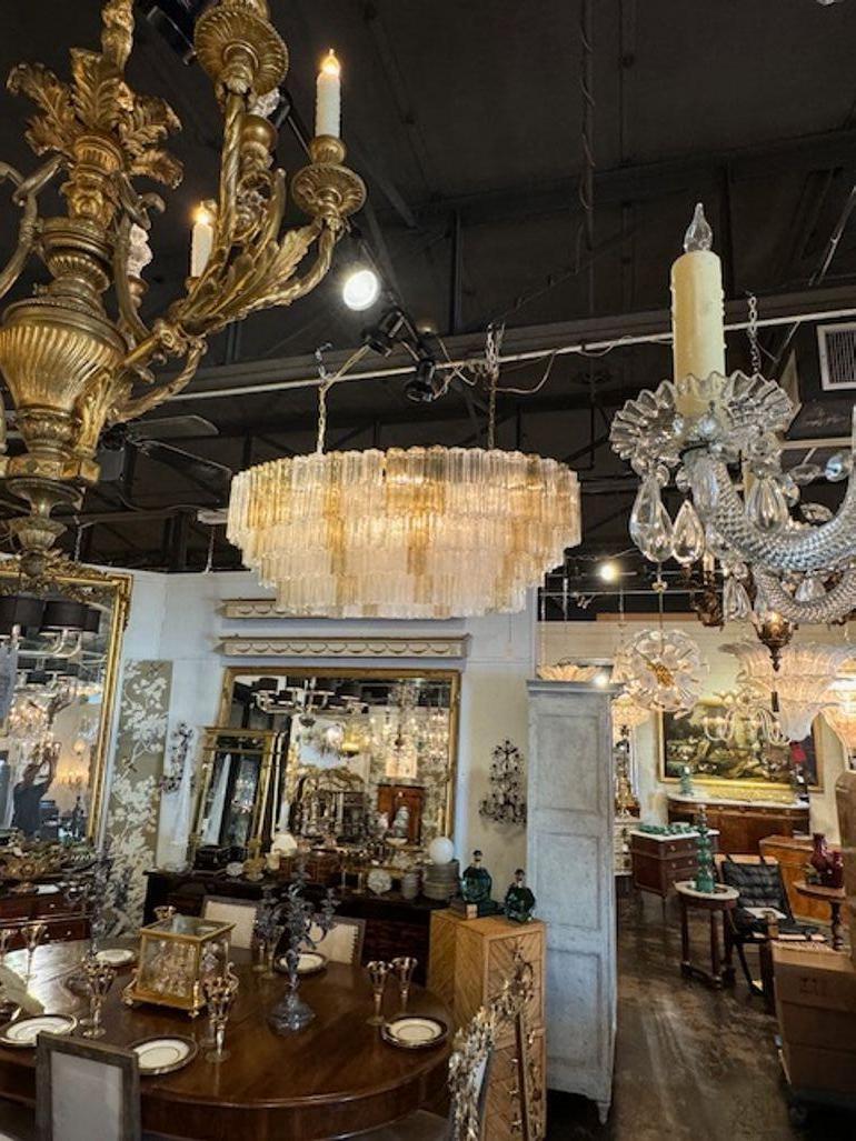 Lustre ovale Murano Tronchi en vente 2