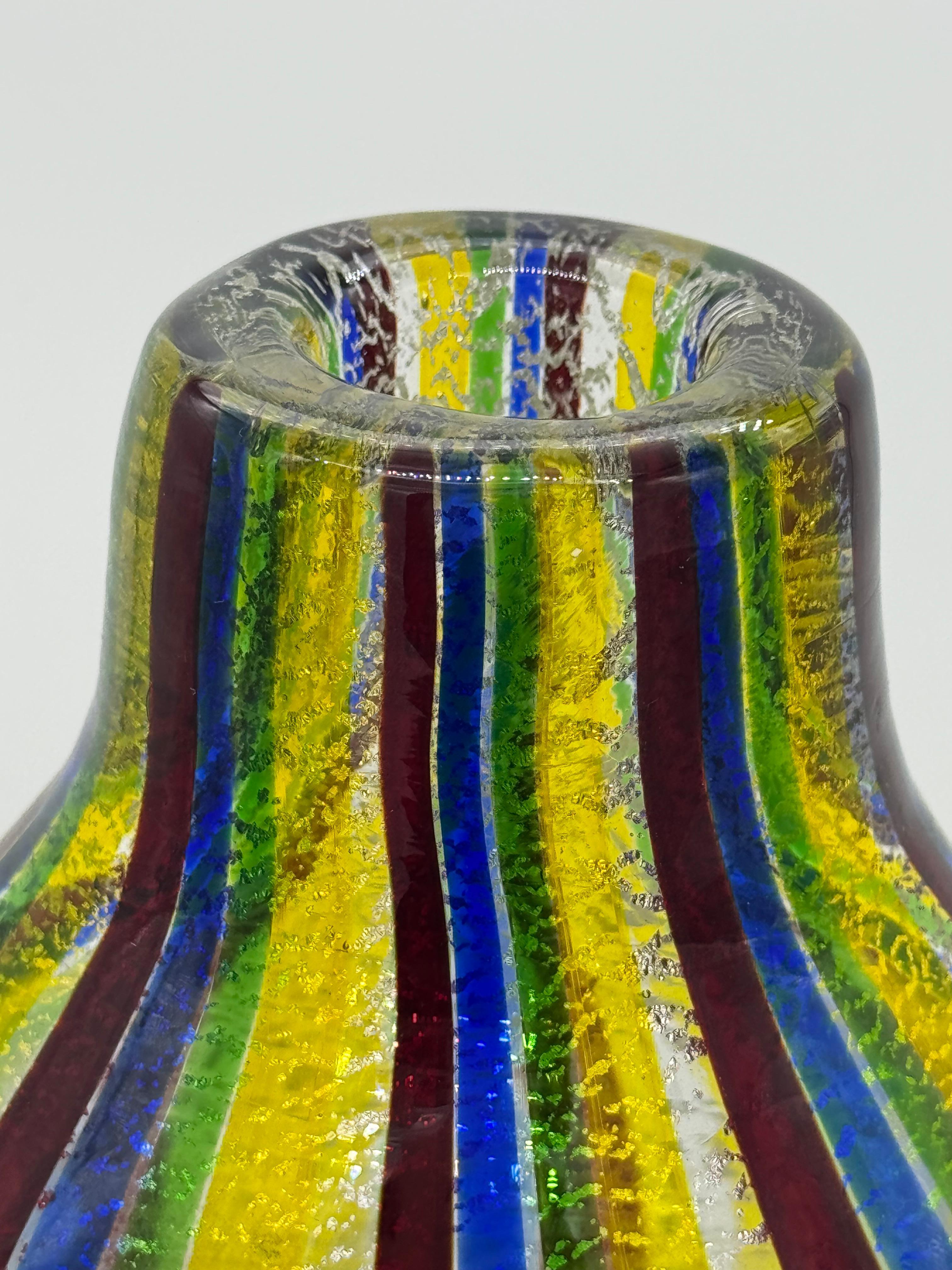 Italiano Vaso ovale di Murano della Vitreria A.VE.M modello 1266 Anzolo Fuga - 1953. in vendita