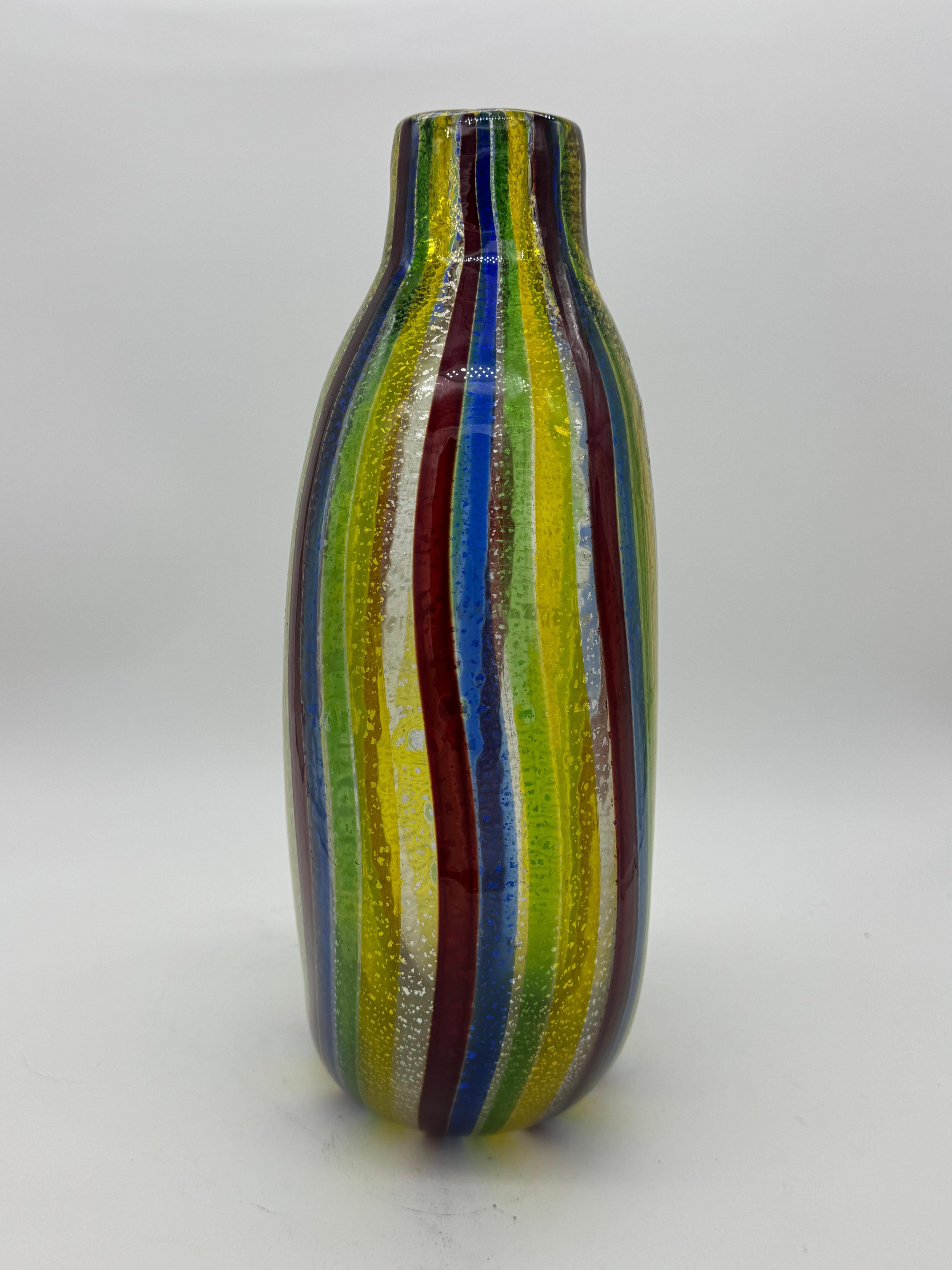 Vaso ovale di Murano della Vitreria A.VE.M modello 1266 Anzolo Fuga - 1953. In condizioni buone in vendita a CABA, AR