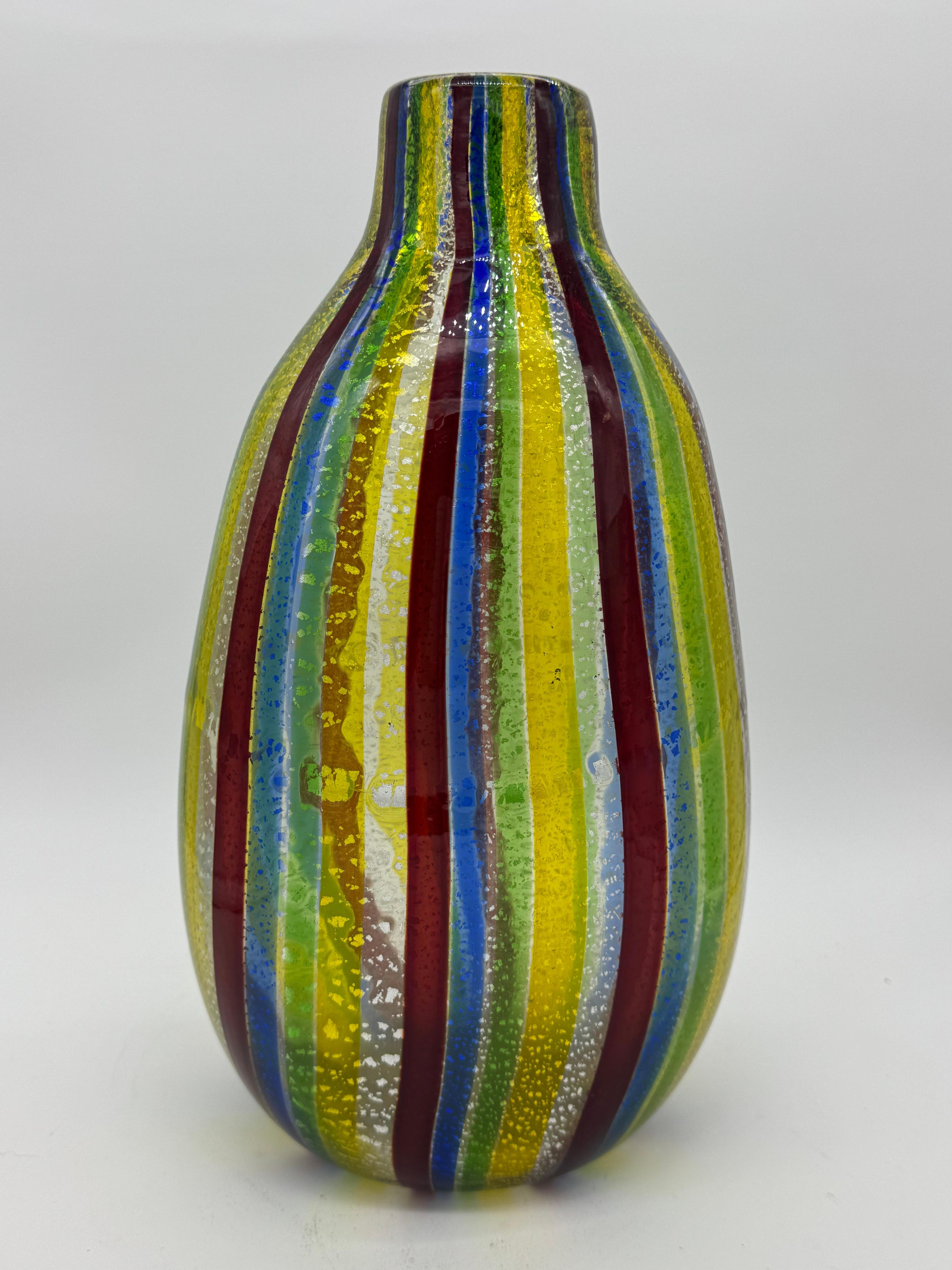XX secolo Vaso ovale di Murano della Vitreria A.VE.M modello 1266 Anzolo Fuga - 1953. in vendita