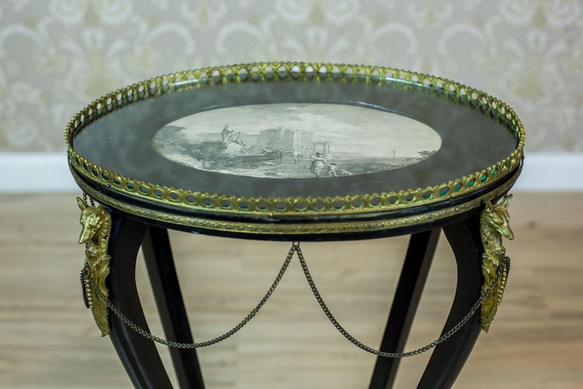 Oval Napoleon III Table, circa 1850 In Good Condition For Sale In Opole, PL