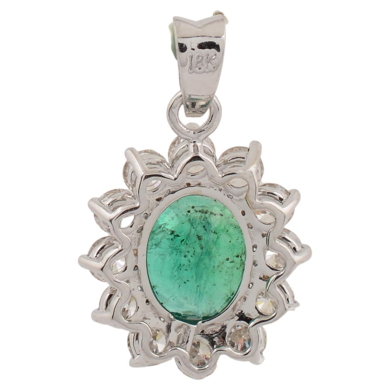 This Oval Natural Emerald Gemstone Charm Pendant is a versatile accessory suitable for various occasions. Whether worn for a special event, a romantic evening, or as an everyday statement piece, it effortlessly exudes elegance and sophistication. It
