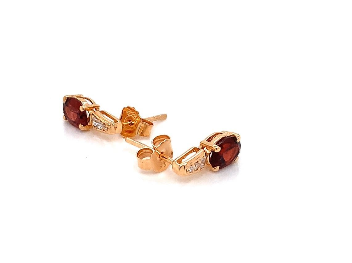 natural garnet s925 silver rose gold plated earrings bracelet two piece set customized