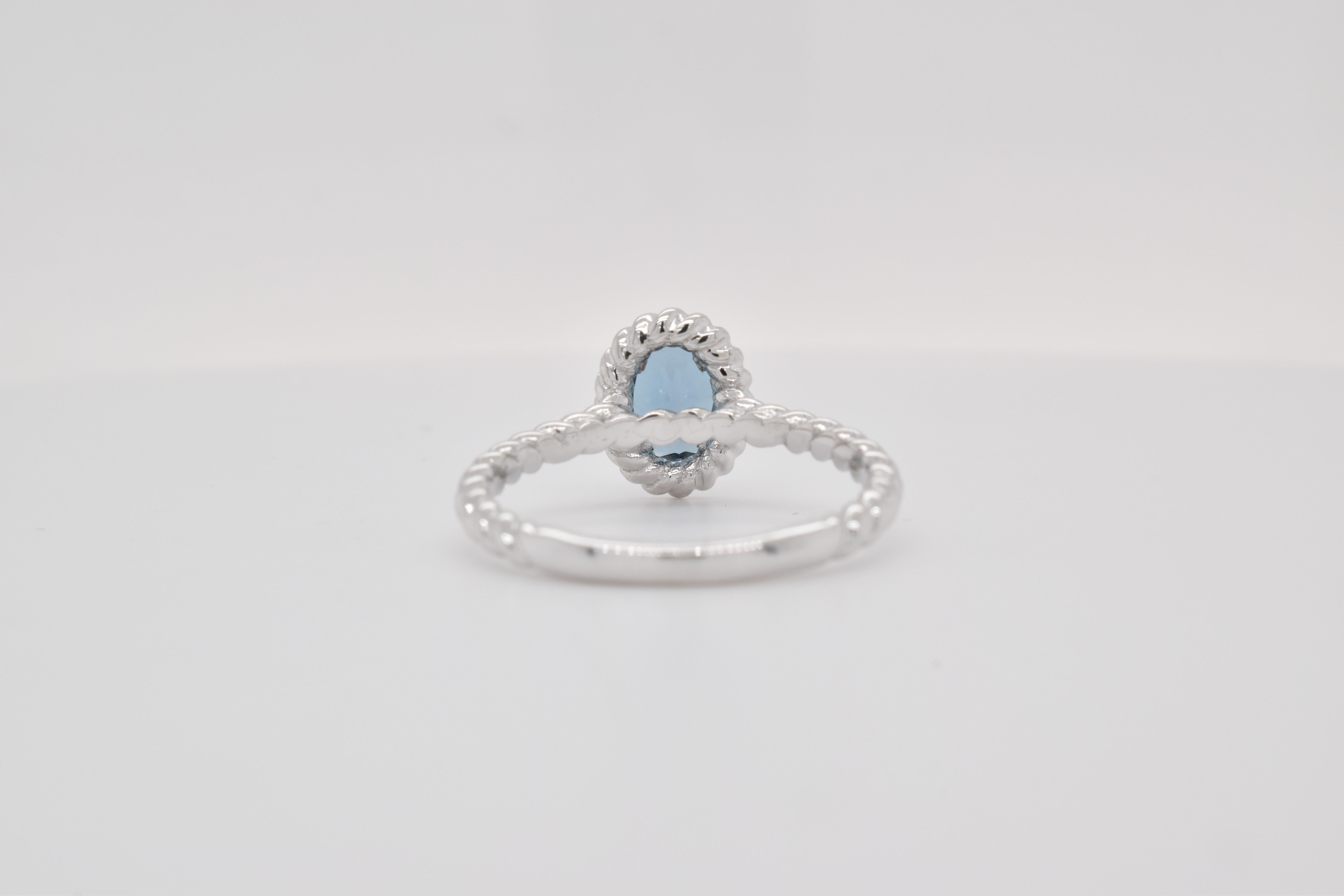 Oval Shape London Blue Topaz Gemstone  beautifully crafted  in a Ring. A fiery Blue color December Birthstone. For a special occasion like Engagement or Proposal or may be as a gift for a special person.

Primary Stone Size - 7x5 mm