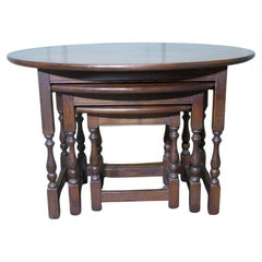 Oval Nest of Tables in Oak by Old Charm