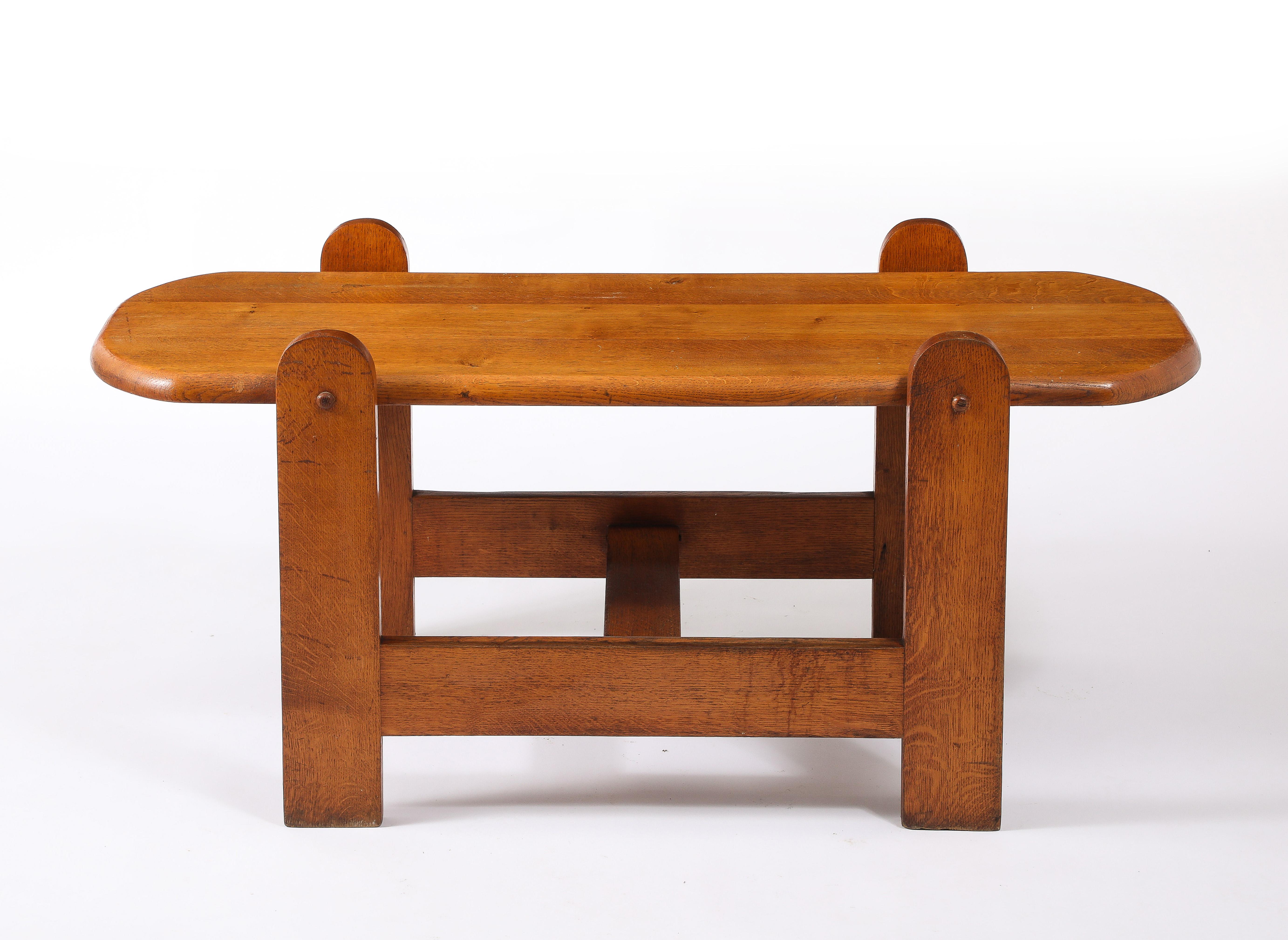 Table basse ovale, France, années 1950 en vente 2