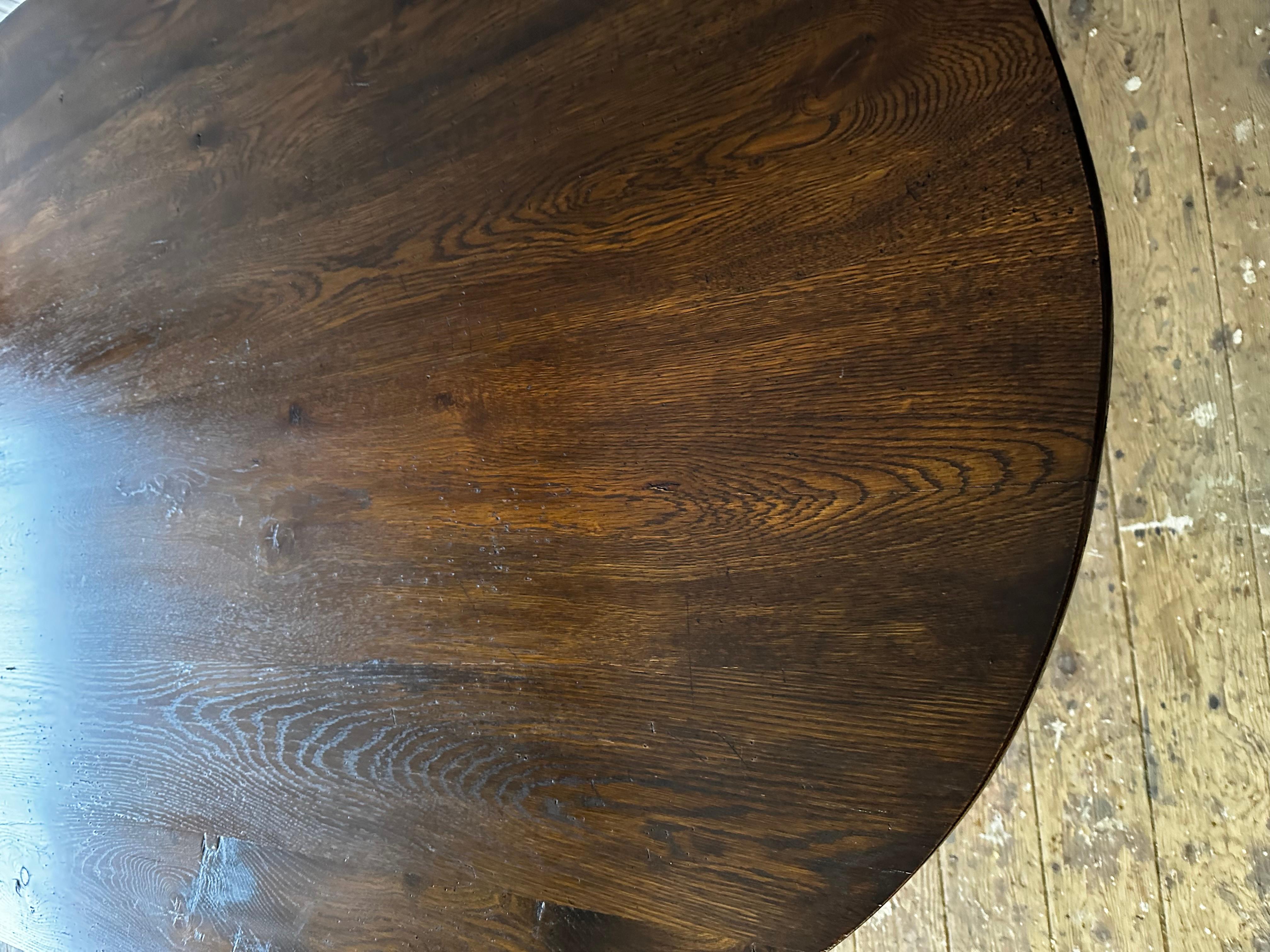 American Oval Oak Top With Metal Base Dining Table Base For Sale