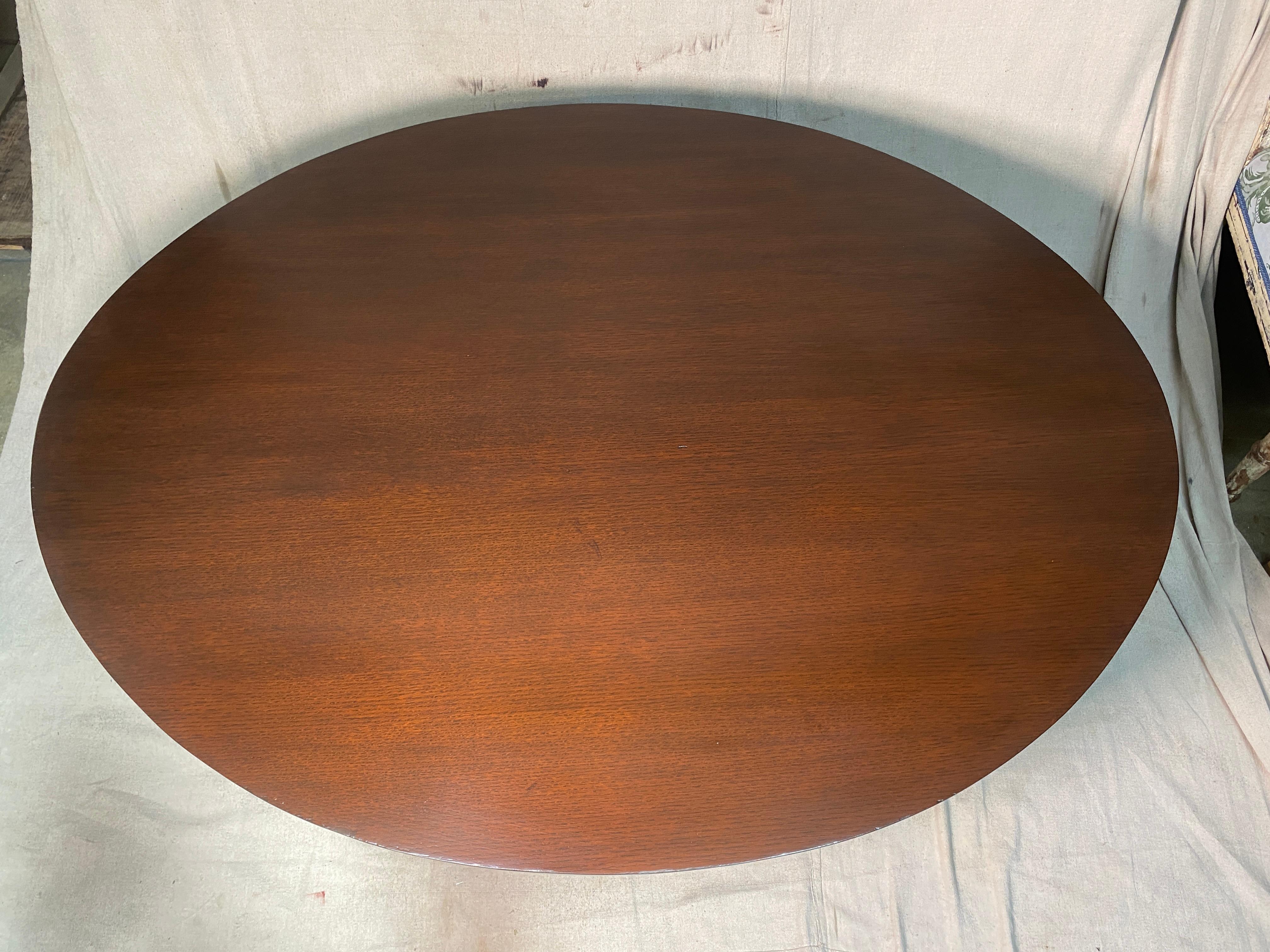American Oval Oak Wood Barbara Barry Coffee Table, 1980s For Sale