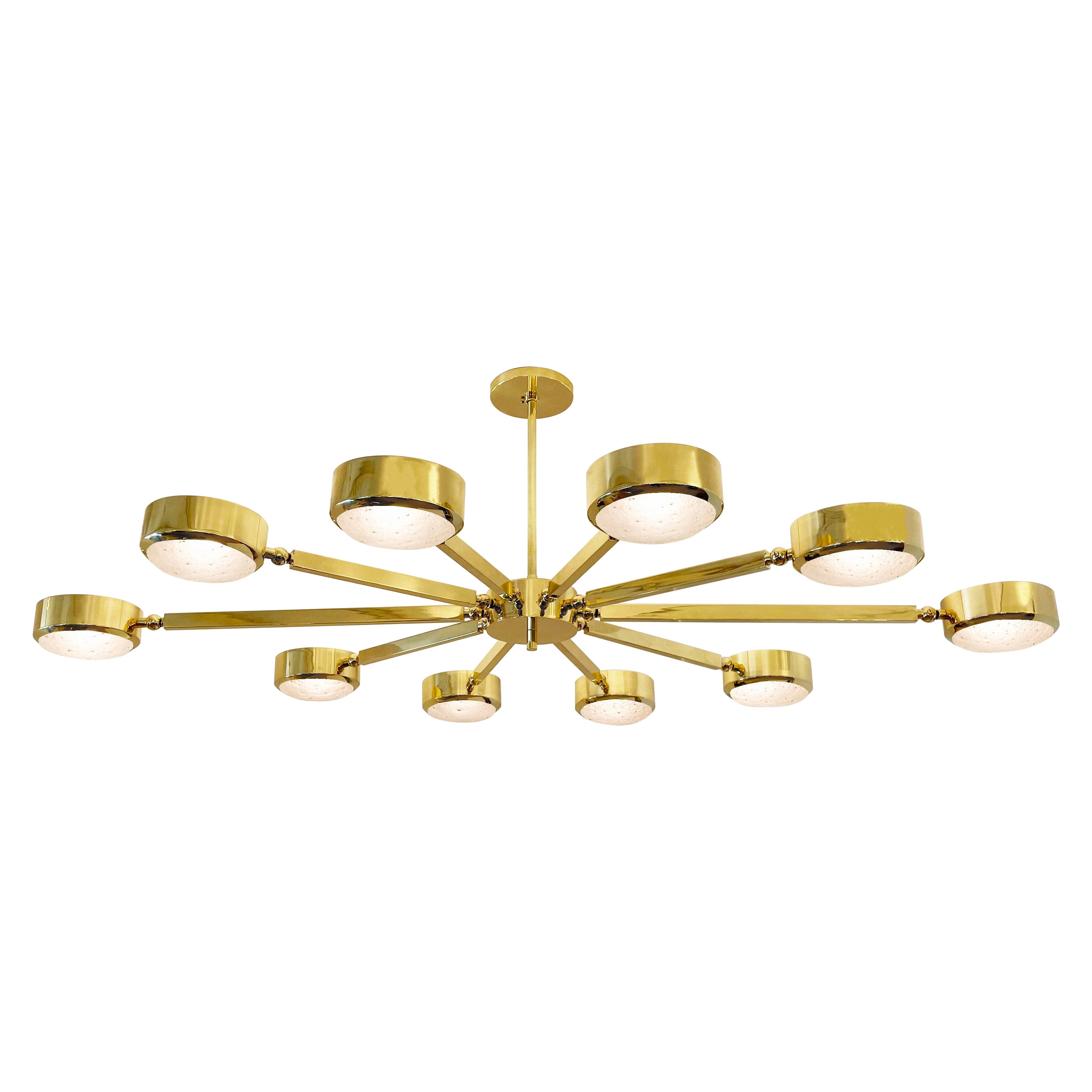 Ovale Oculus-Gelenk-Deckenleuchte von Gaspare Asaro -Murano Glas