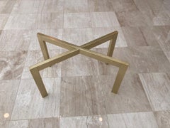 Ovaler Couchtisch aus Onyx, Mid-Century Modern, Messing