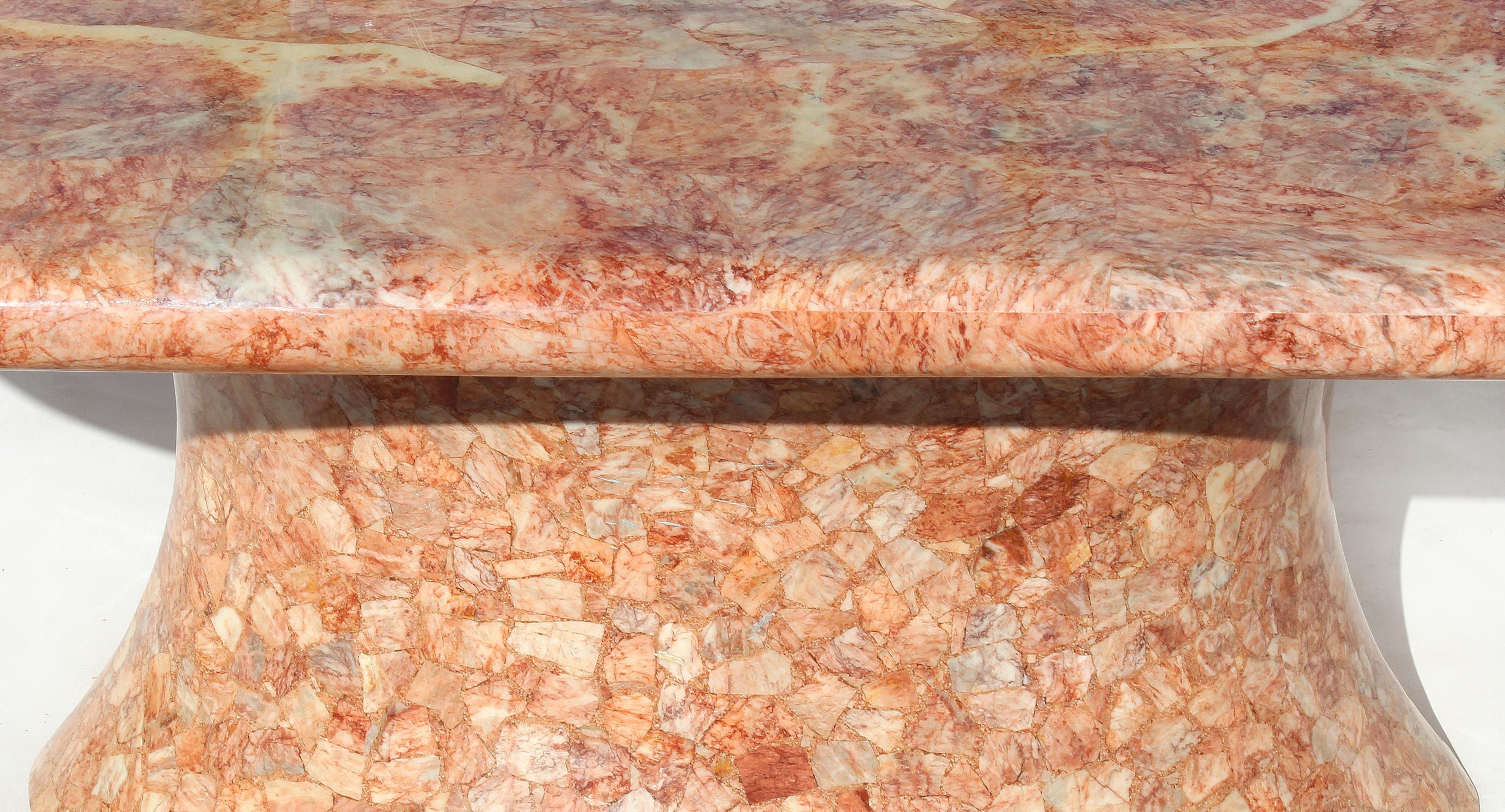 Mexican Oval Onyx Pedestal Dining Table by Muller's of Mexico, circa 1960