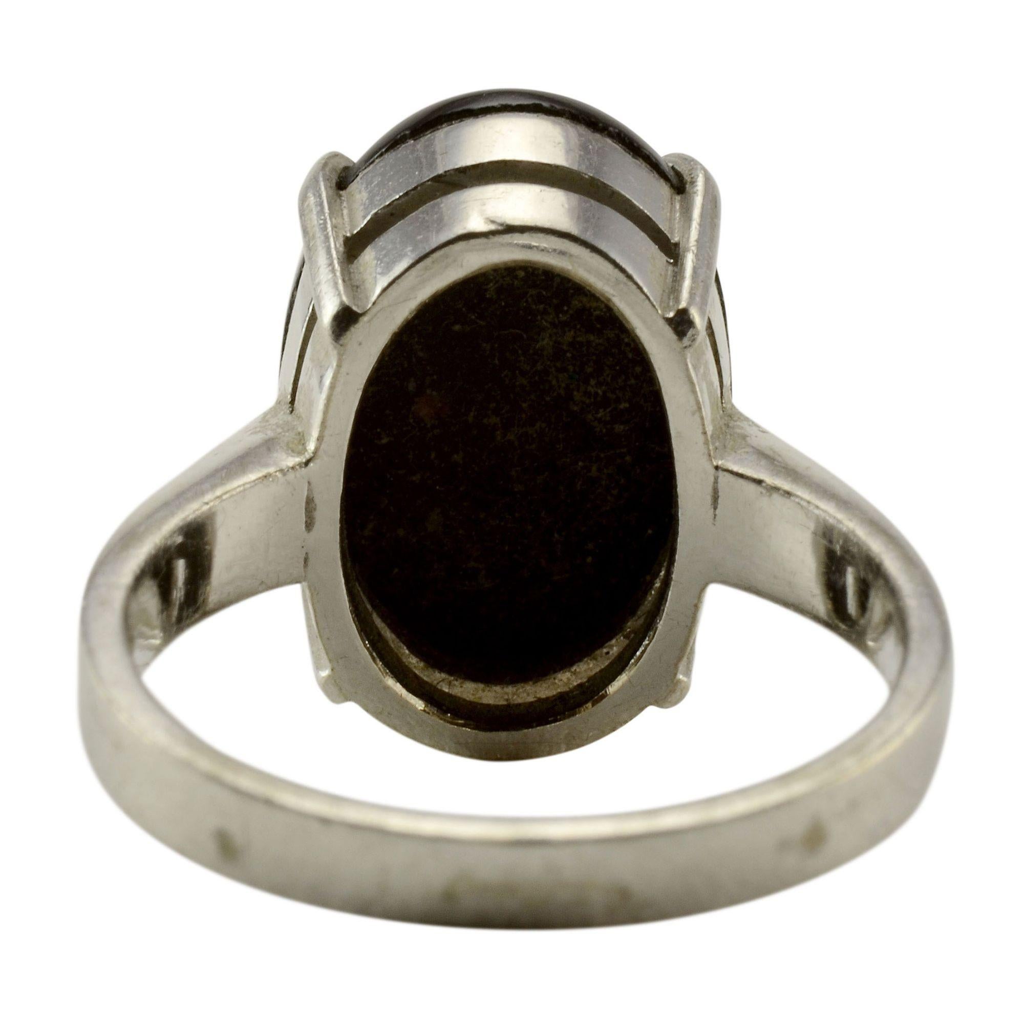 Oval Cut Oval Onyx Ring For Sale