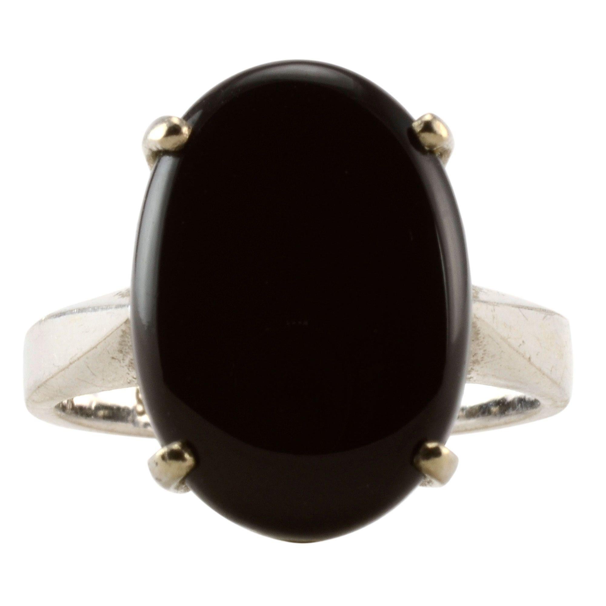 Bague en onyx ovale