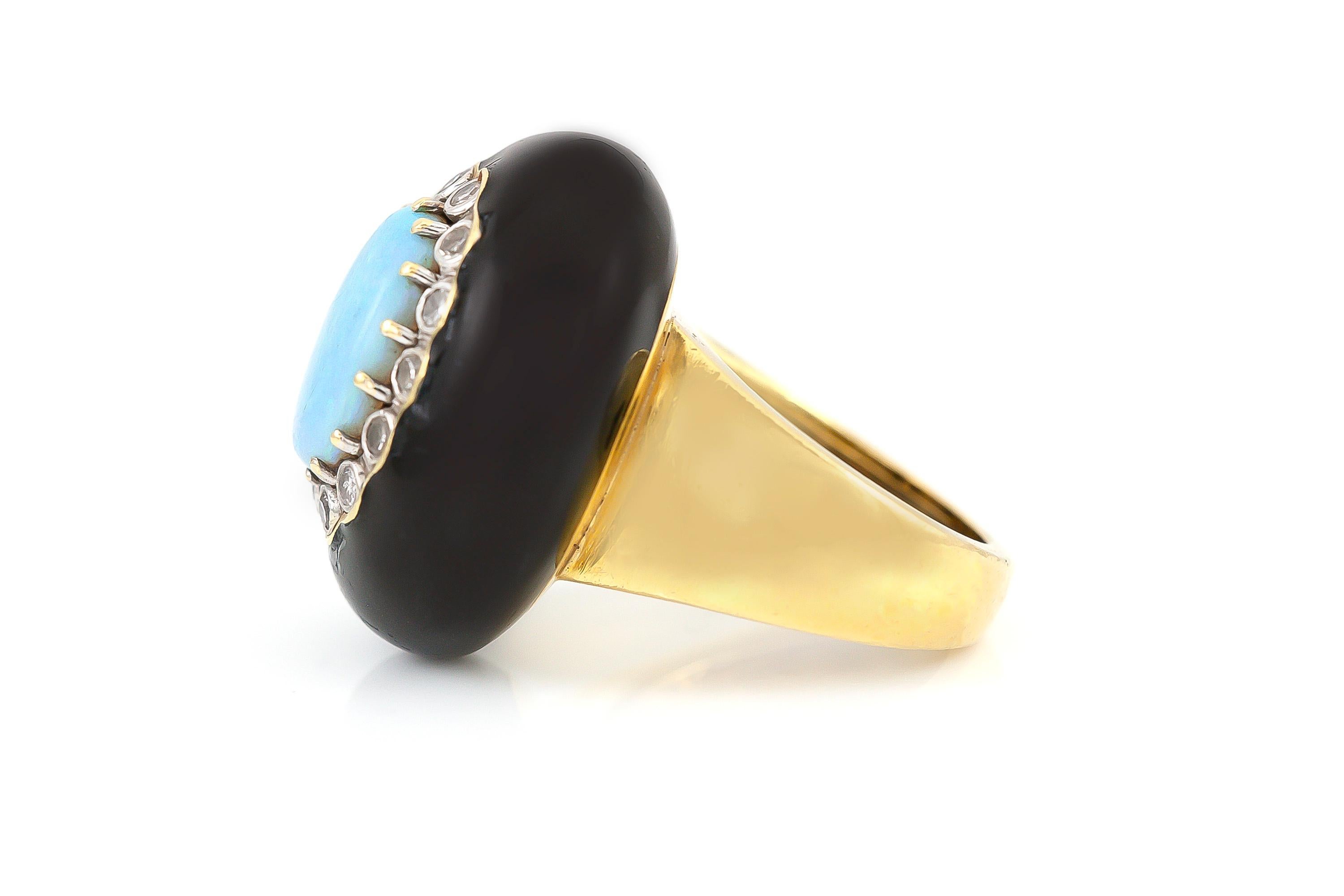 opal and onyx ring