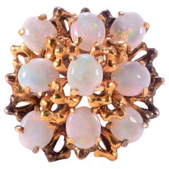 Retro Oval Opal Cocktail Ring