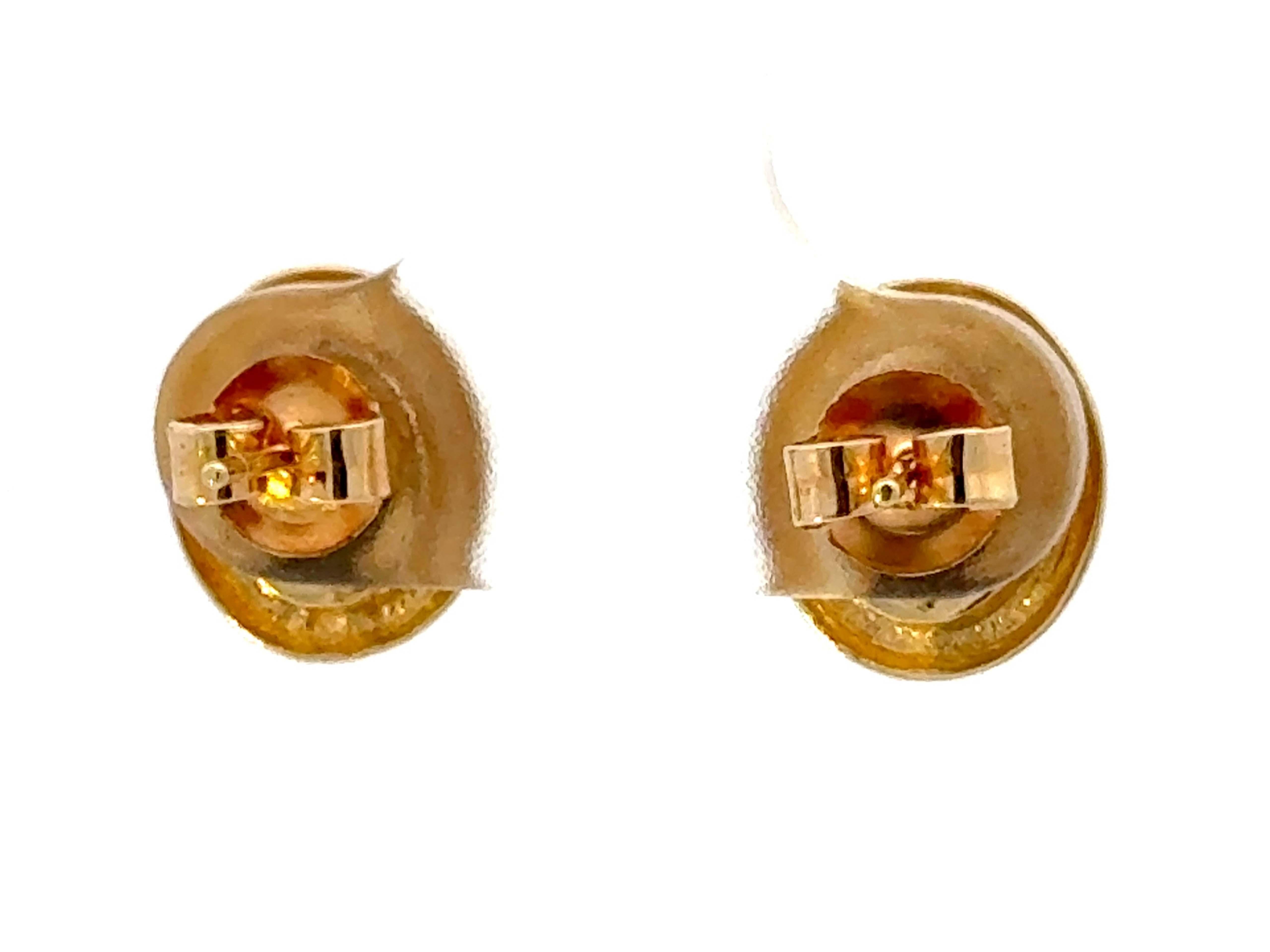 Oval Opal Dublet Earrings 14K Yellow Gold For Sale 1