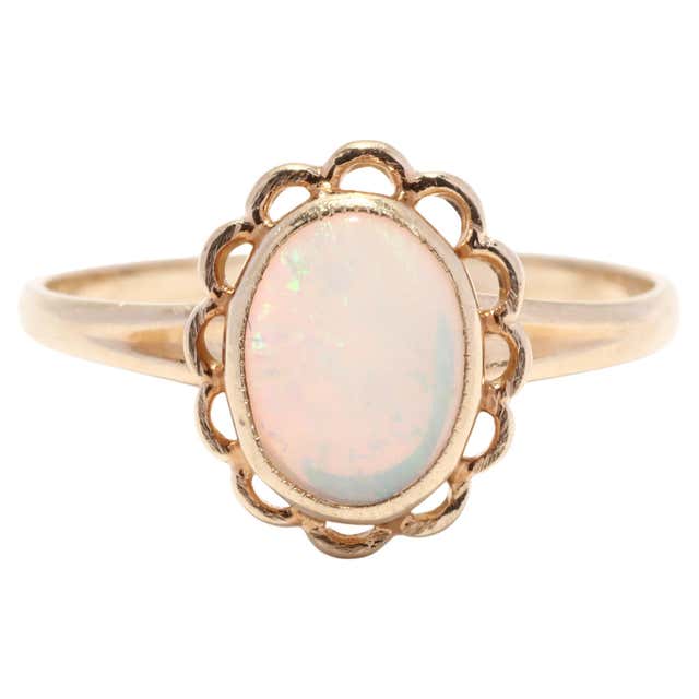 22kt Gold and Black Opal Ring at 1stDibs