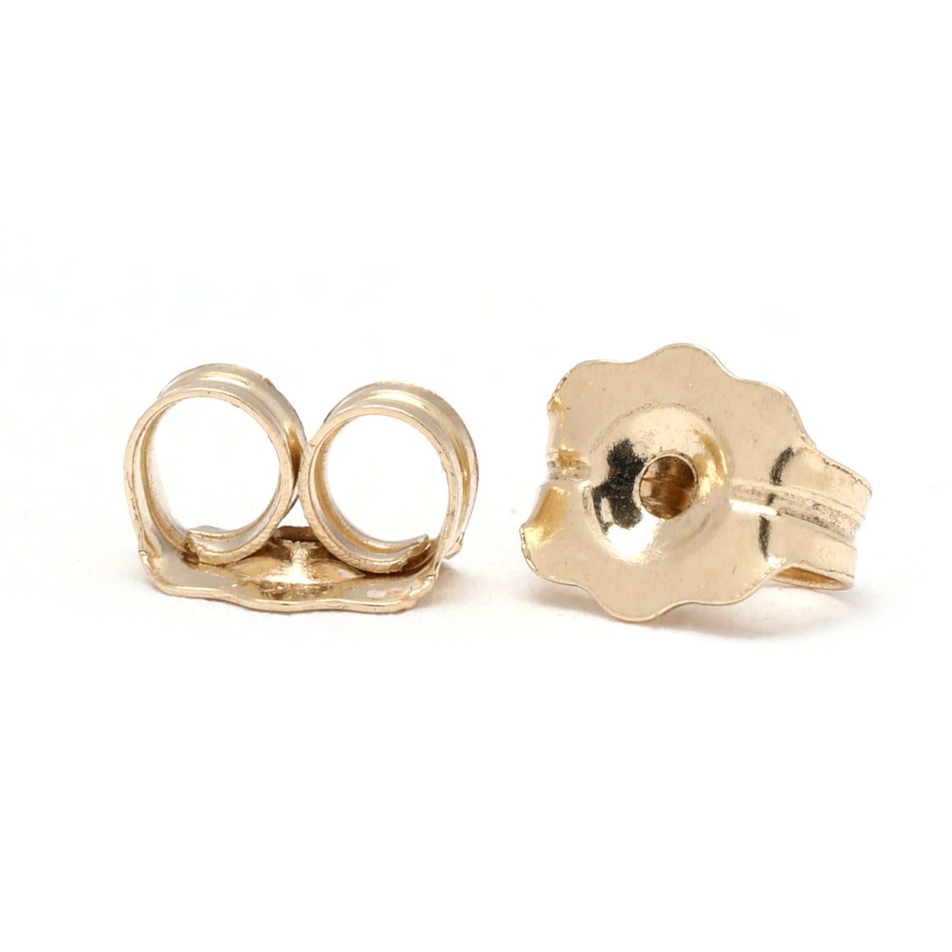 Oval Opal Stud Earrings, 14k Yellow Gold, Length 7mm In Good Condition For Sale In McLeansville, NC