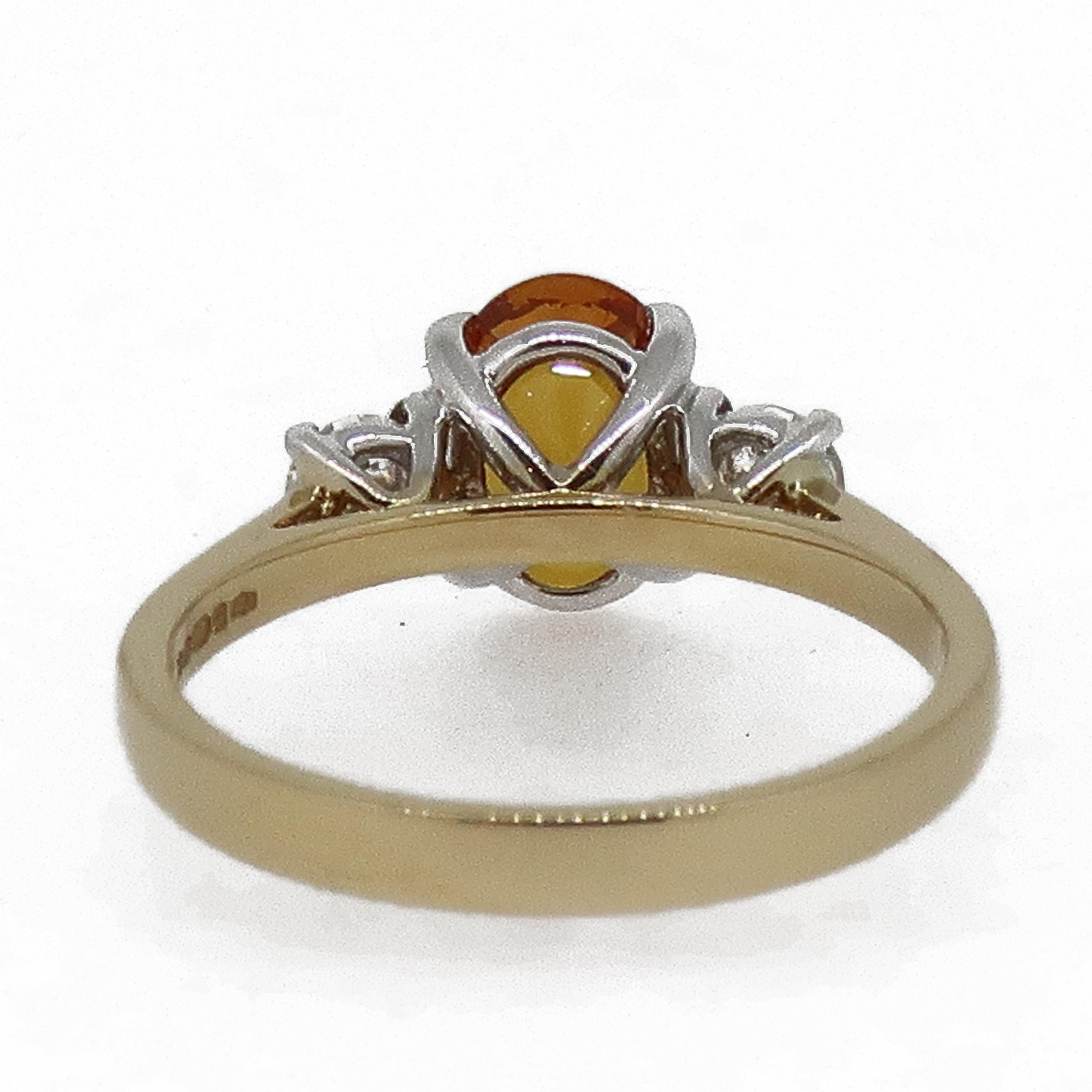 ring with orange stone