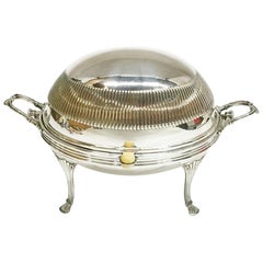 Oval Oyster Silver Plated Dish with Tilting Lid by Cooper Brothers Sheffield