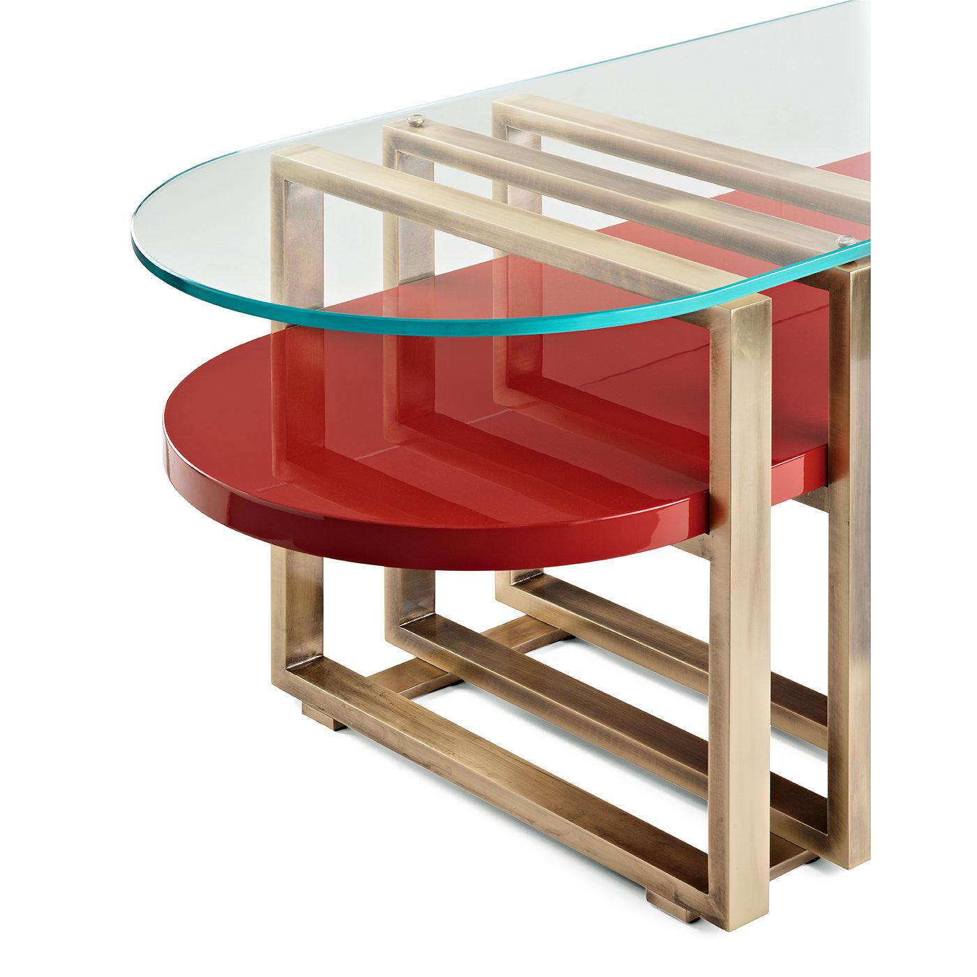 Italian Oval Palm Coffee Table by Piero Angelo Orecchioni