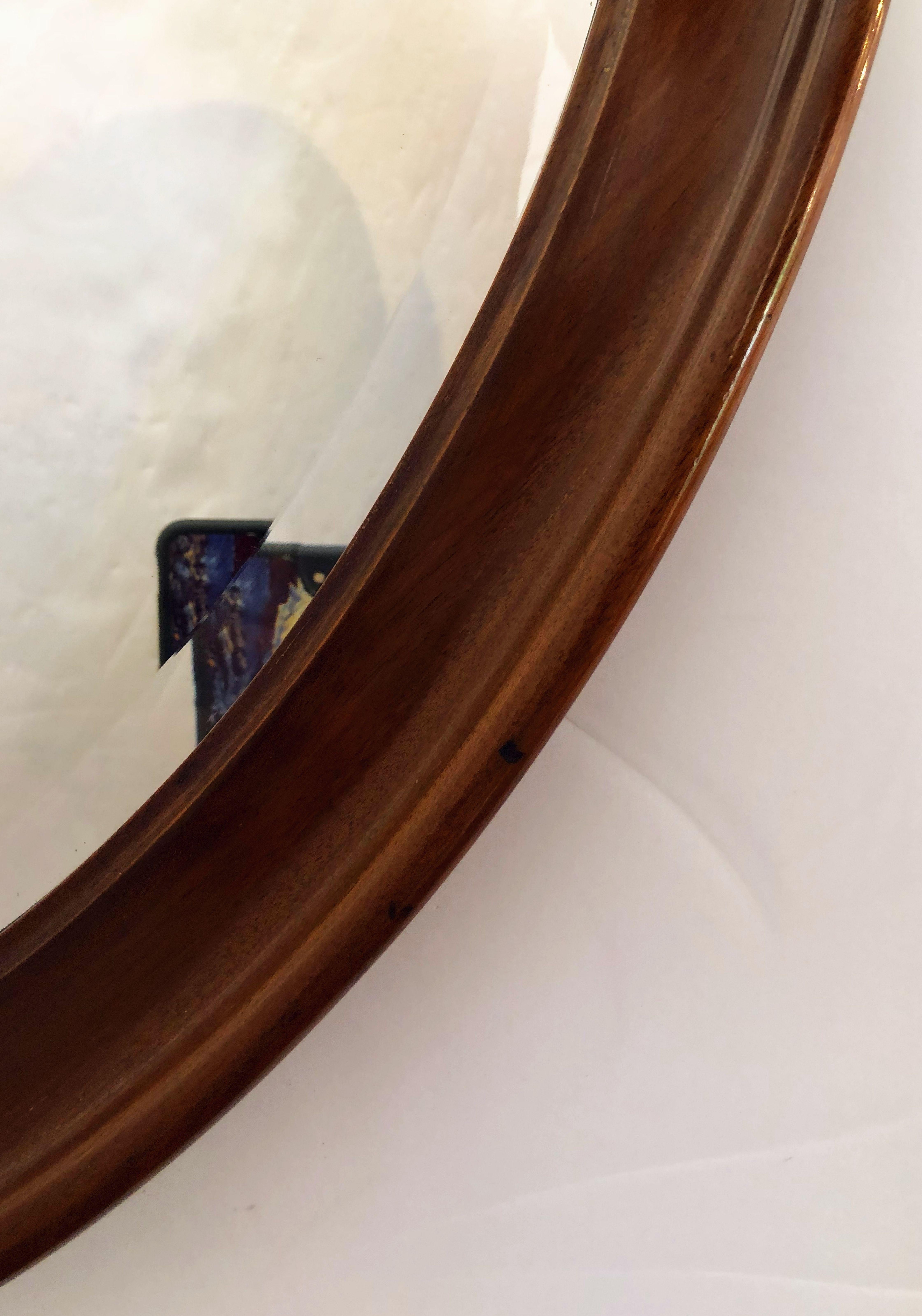 20th Century Oval Parlor Mirror of Mahogany from England