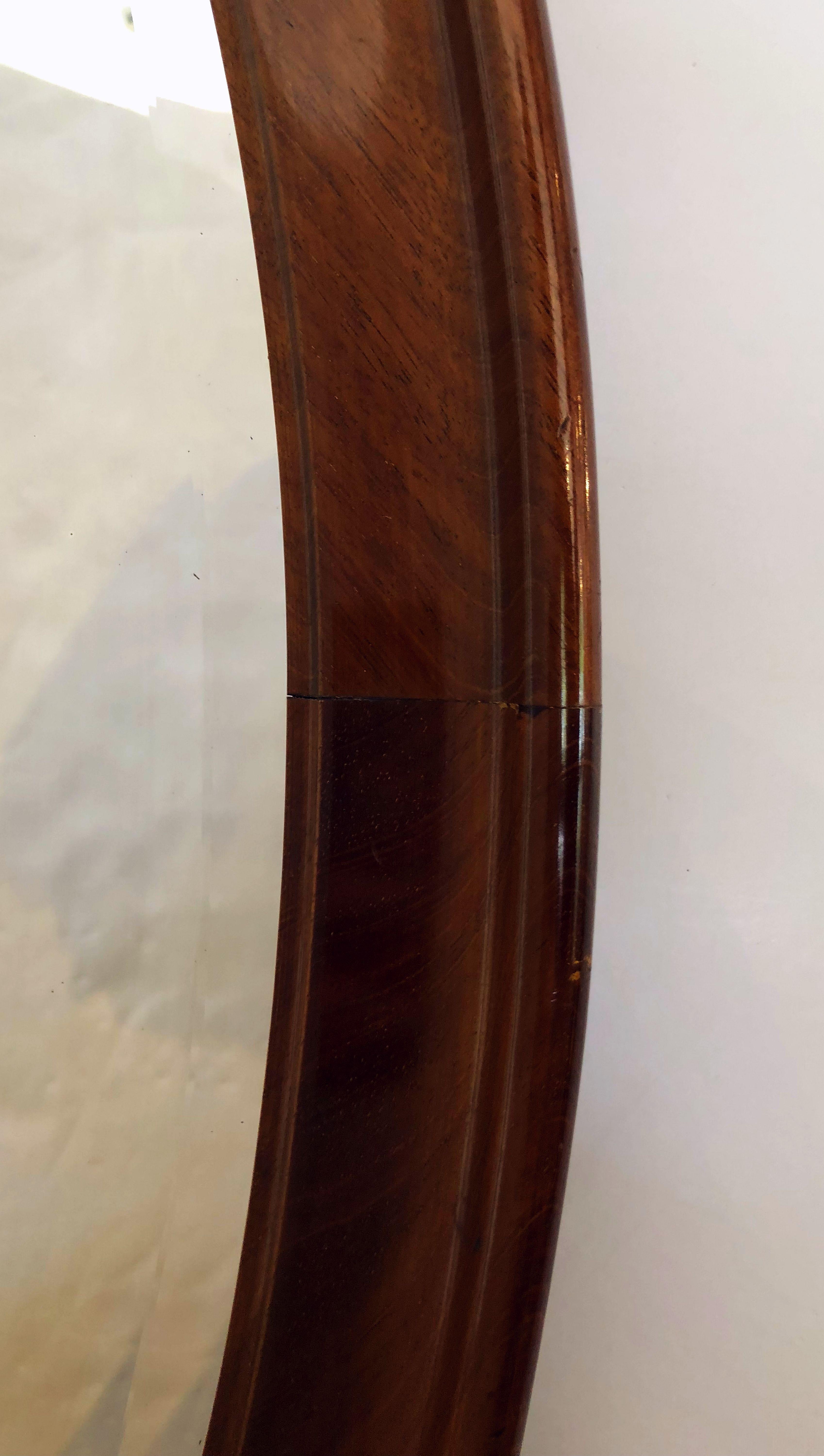 Oval Parlor Mirror of Mahogany from England 1