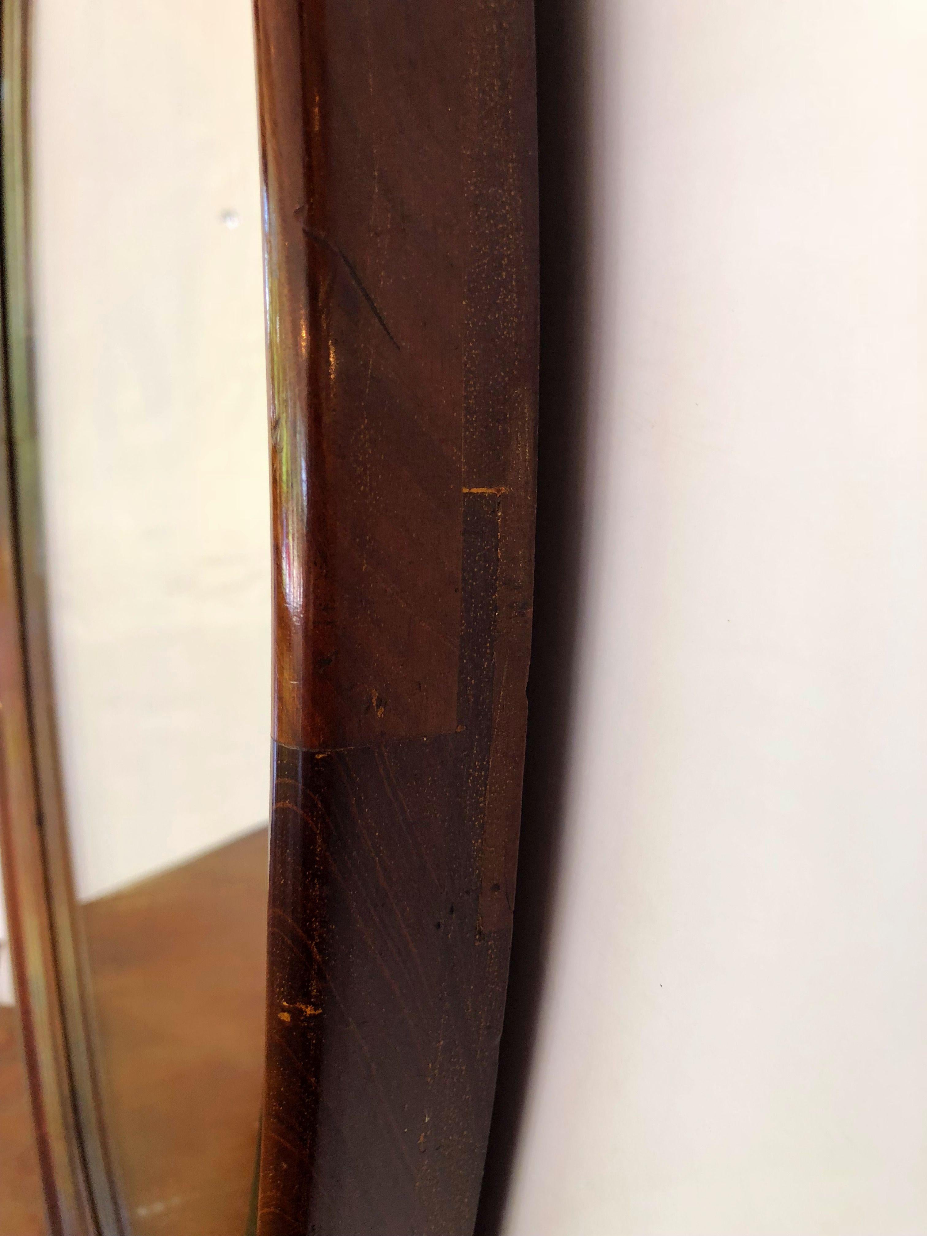 Oval Parlor Mirror of Mahogany from England 4