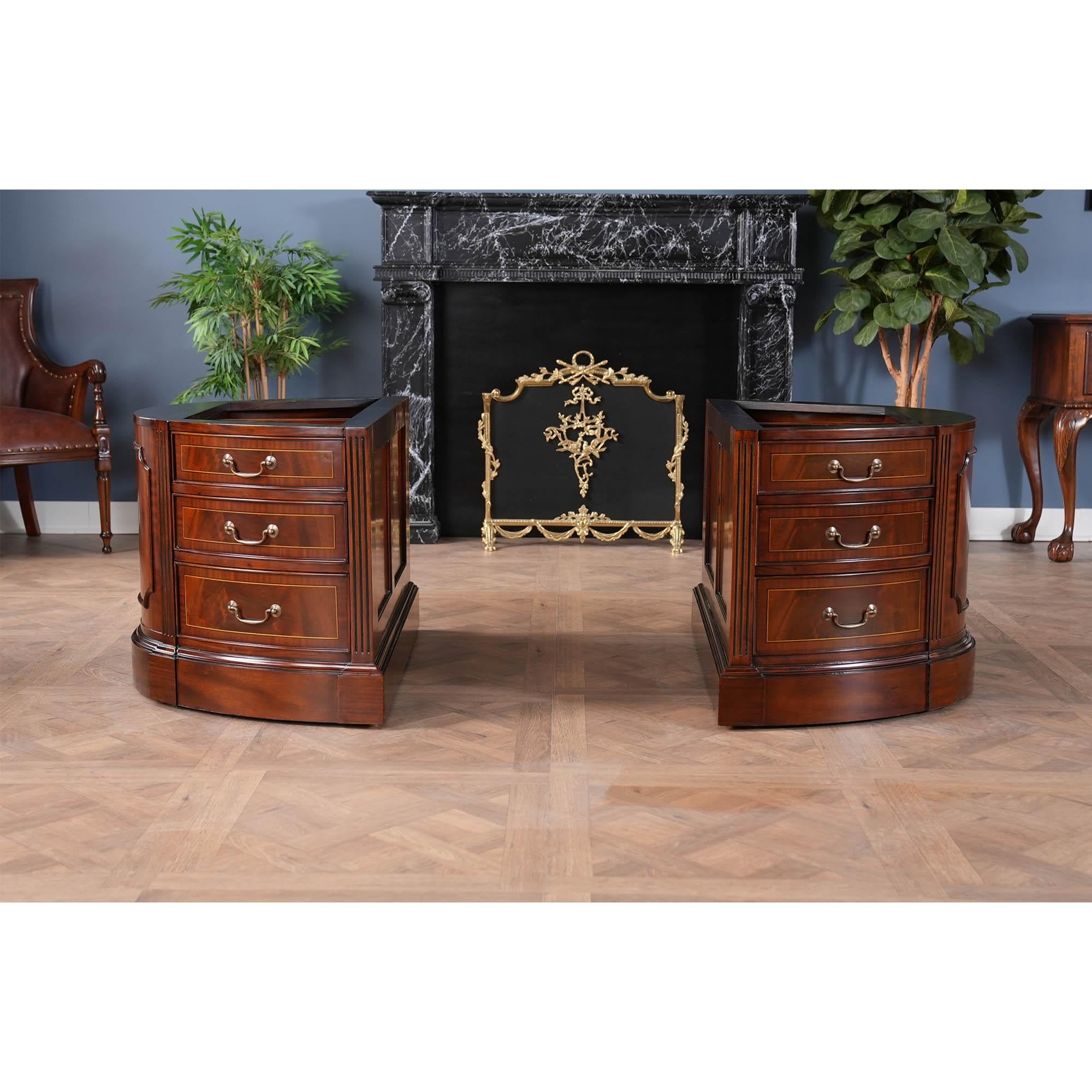 Contemporary Oval Partners Desk For Sale