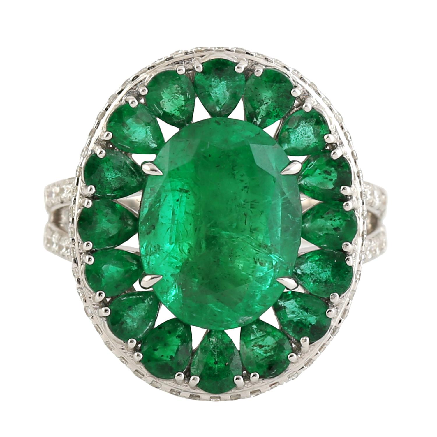 18KT:7.1g,D:0.51ct Emer:6.04ct