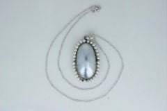 Oval Pearl Midcentury 14 Karat Pendant