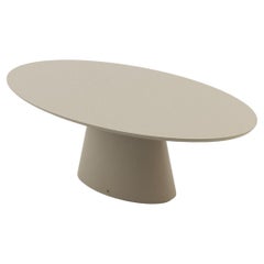 Oval Pedestal Dining Table Made to Order in Matte Lacquer