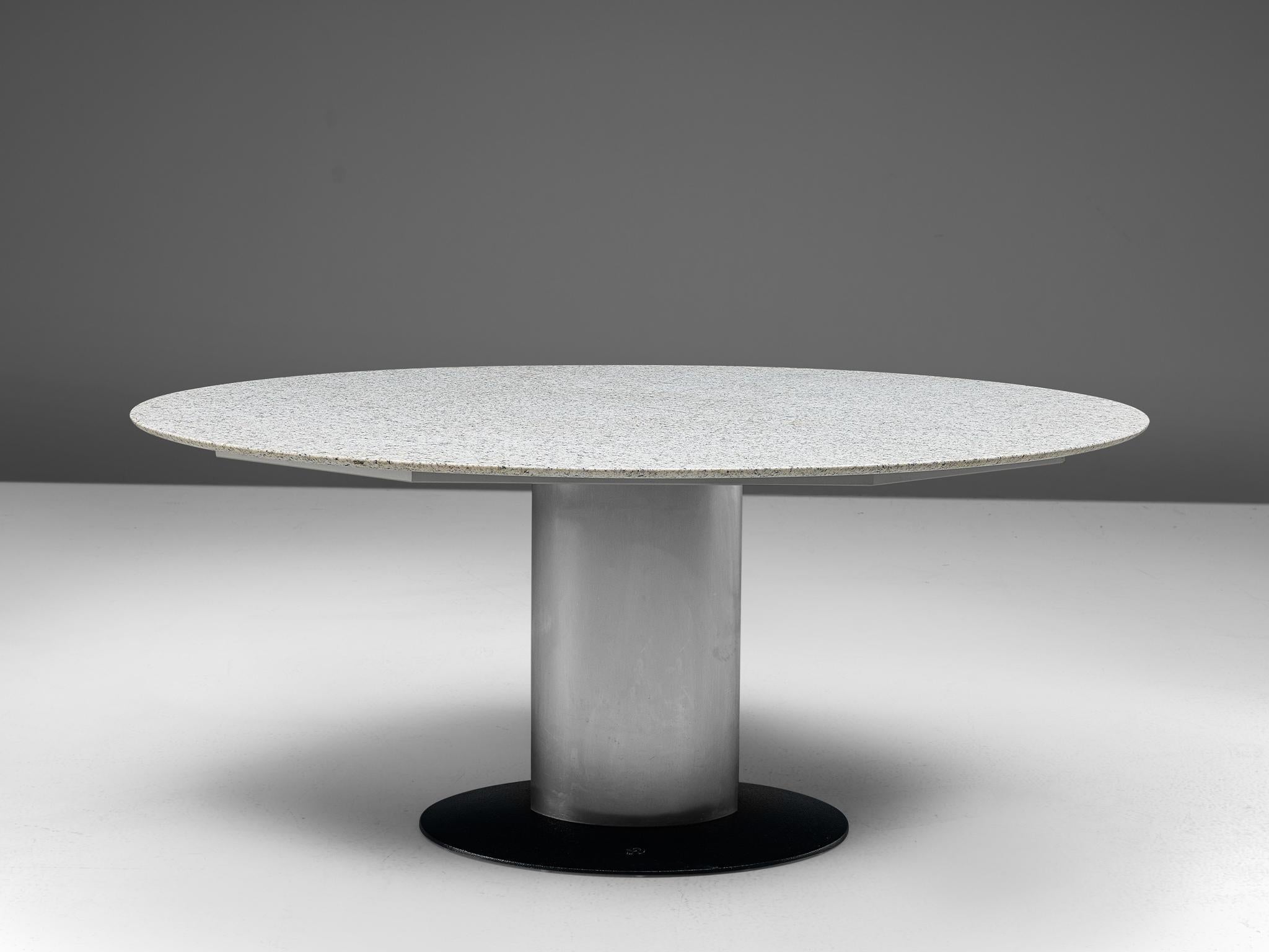 white granite table