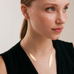 Oval Pendant Necklace 18" in 14K Solid Yellow Gold