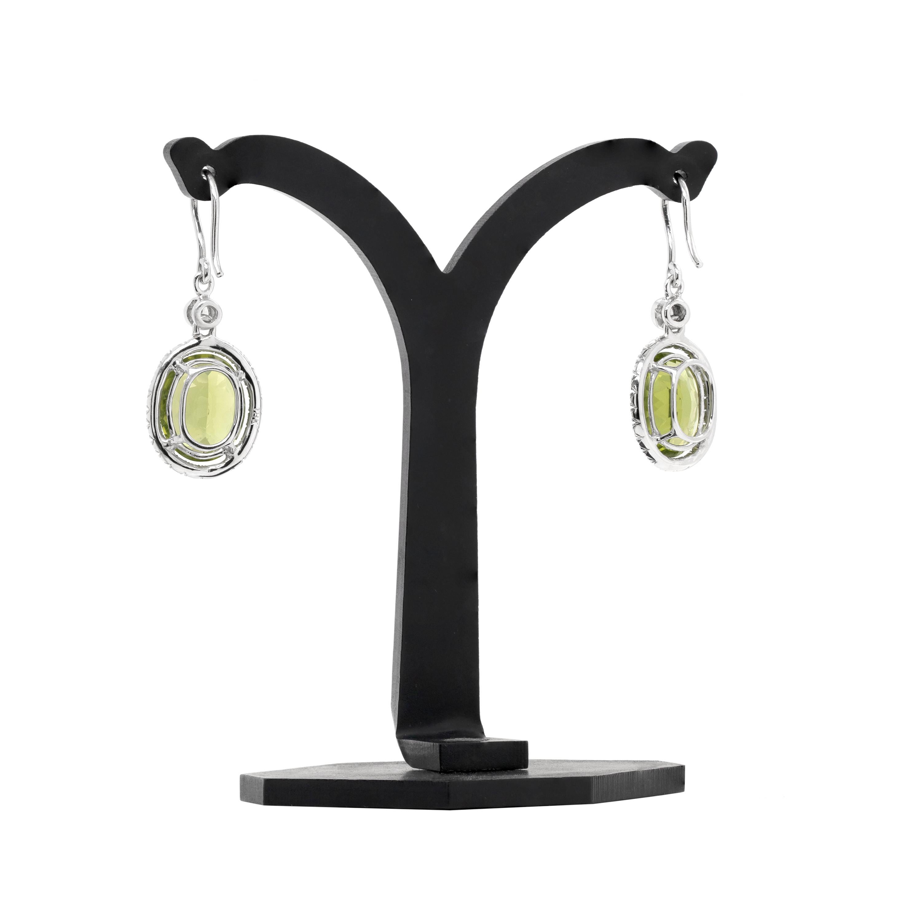 oval peridot earrings