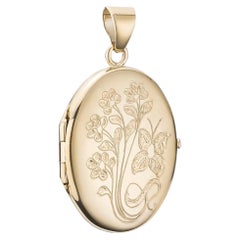 Ovale Foto-Anhänger - 14 Karat Gold - 22 x 30 mm - 6,0 g