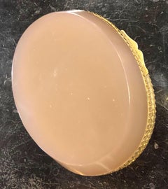 Oval Pink Opaline Dresser Box