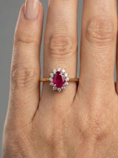 Oval Pink Sapphire Gemstone 14K (18K Custom) Gold Engagement Ring