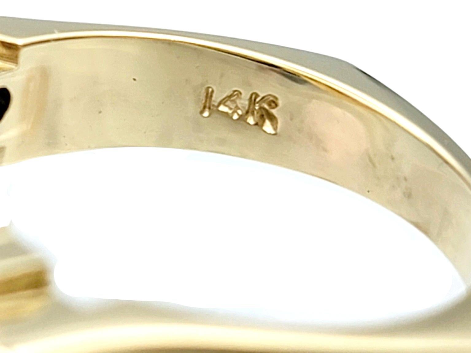 Oval Pink Tourmaline and Round Diamond Cocktail Ring Set in 14 Karat Yellow Gold In Good Condition For Sale In Scottsdale, AZ